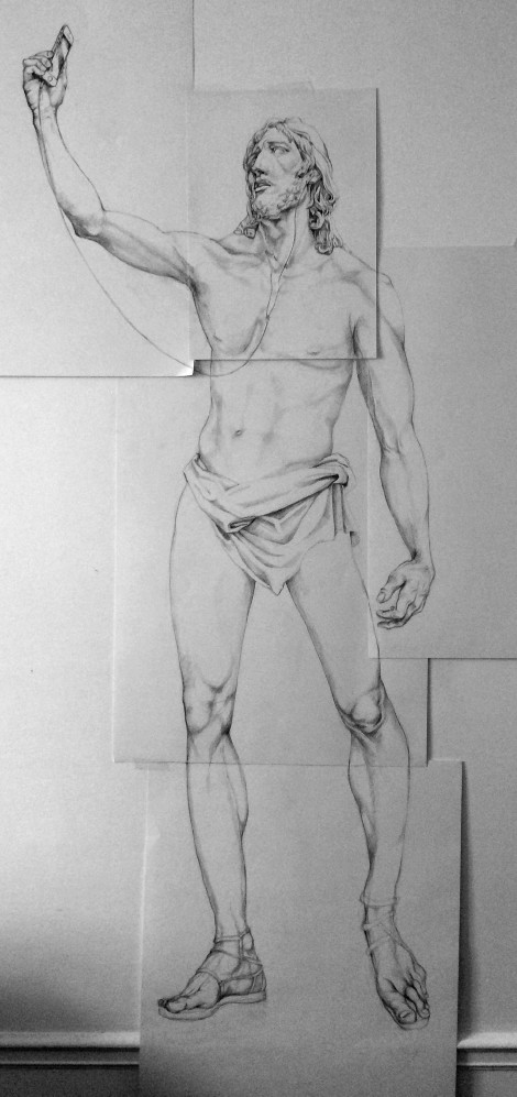 Jesus seeking for network - Pencil on paper Fabriano - 2022-10-13T00:00:00